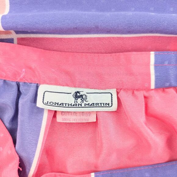 Jonathan Martin Vintage Abstract Silky Lightweight Midi Skirt Size S/M - Picture 3 of 6